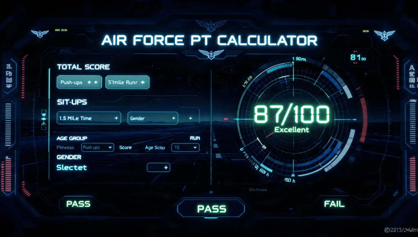 Air Force PT Calculator: Your Complete Guide to USAF Fitness Test Scoring (2025–2026)