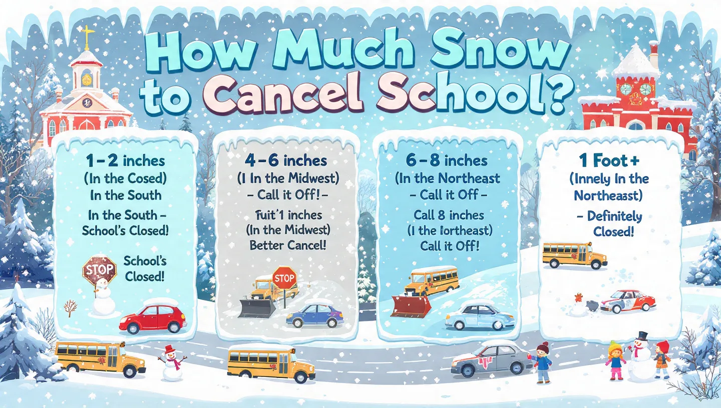 How Much Snow to Cancel School? State-by-State Guide