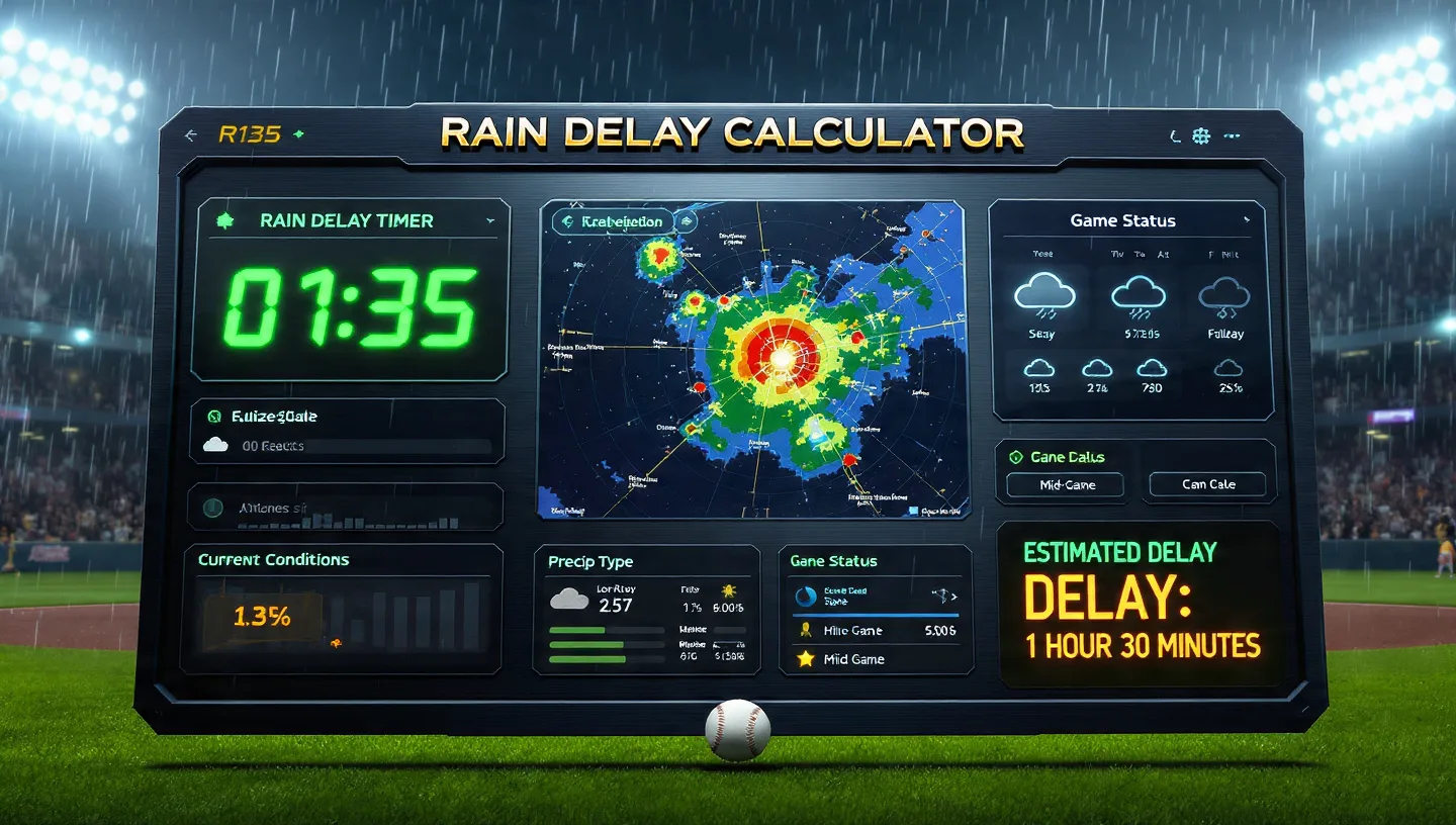 Rain Delay Calculator: The Complete Guide for Cricket, MLB, and Baseball