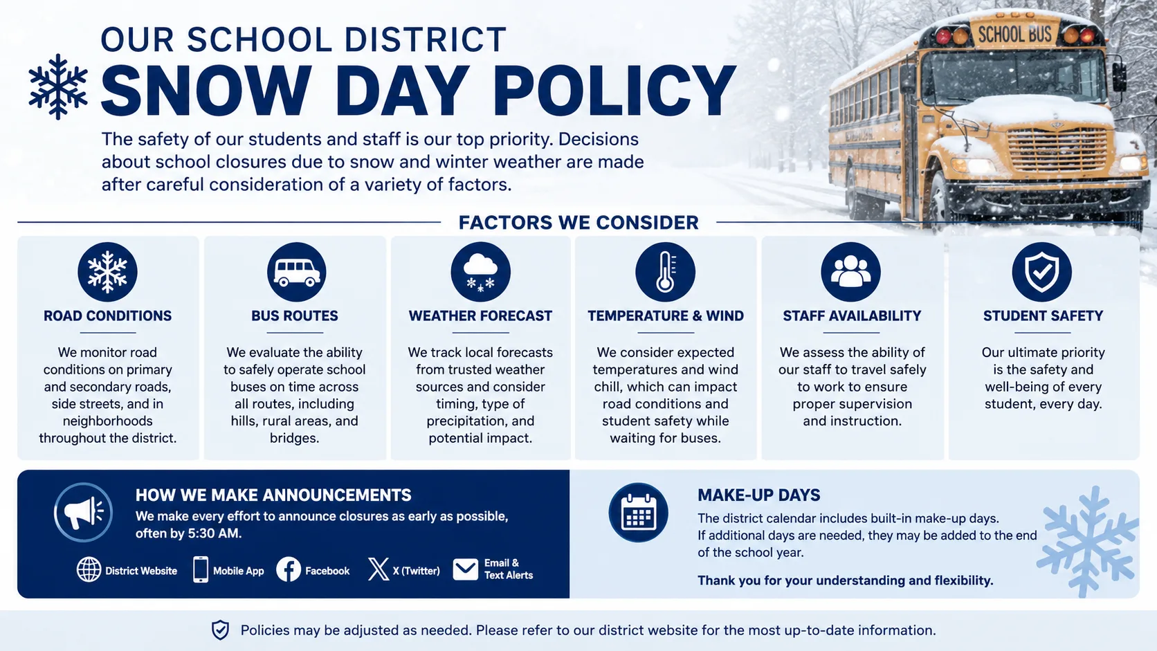 School District Snow Day Policy: What Triggers a Closure
