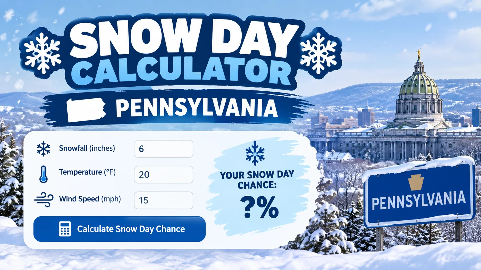 Snow Day Calculator Pennsylvania: 2026 Predictor Guide