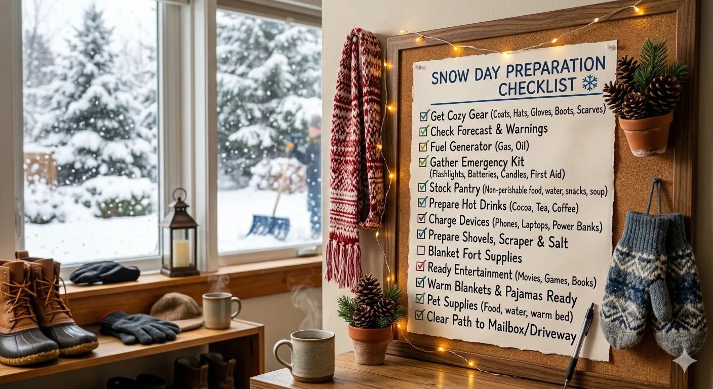 Snow Day Preparation Checklist : Be Ready Before the Storm