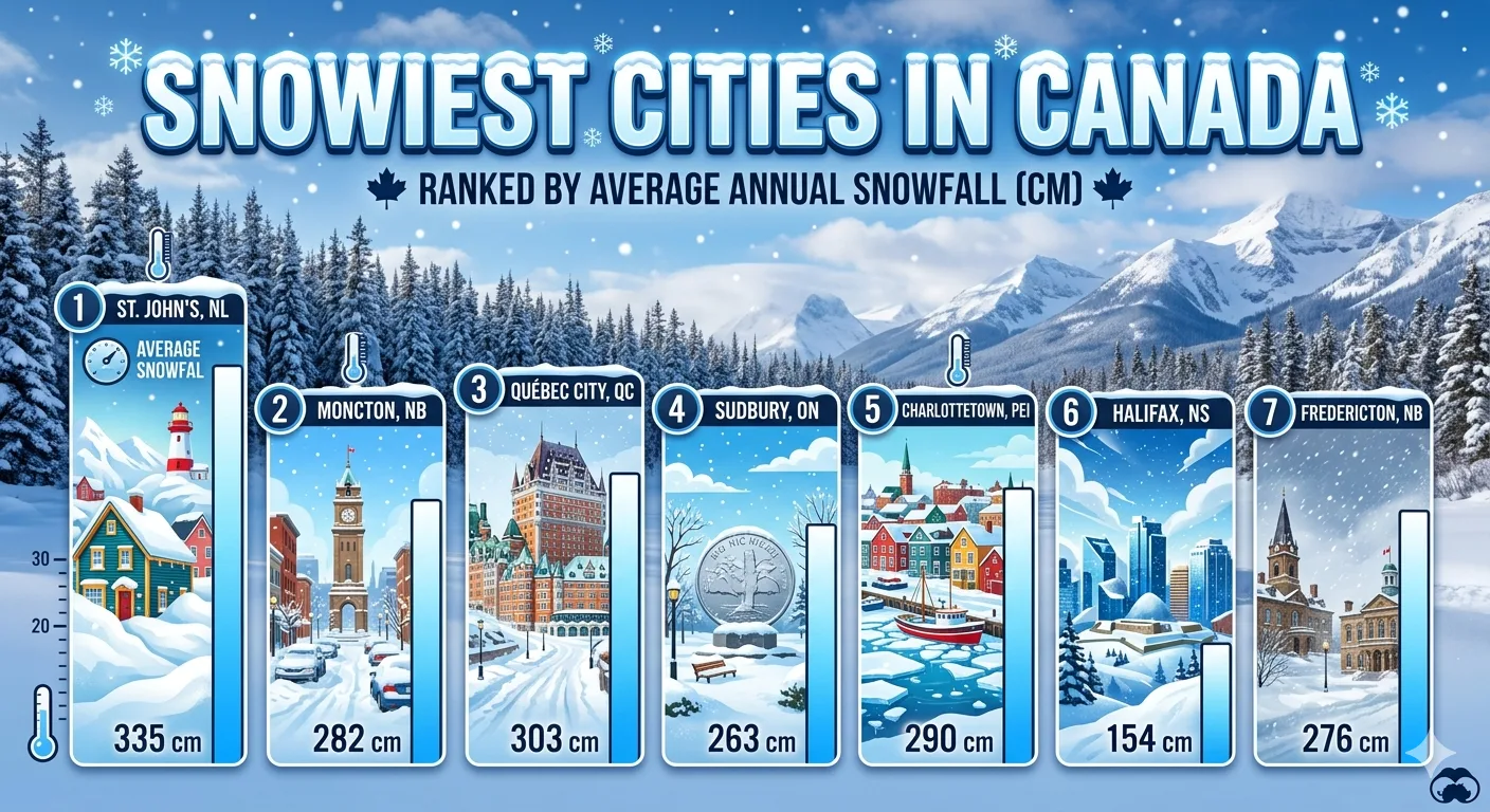 Top 10 Snowiest Cities in Canada 2026