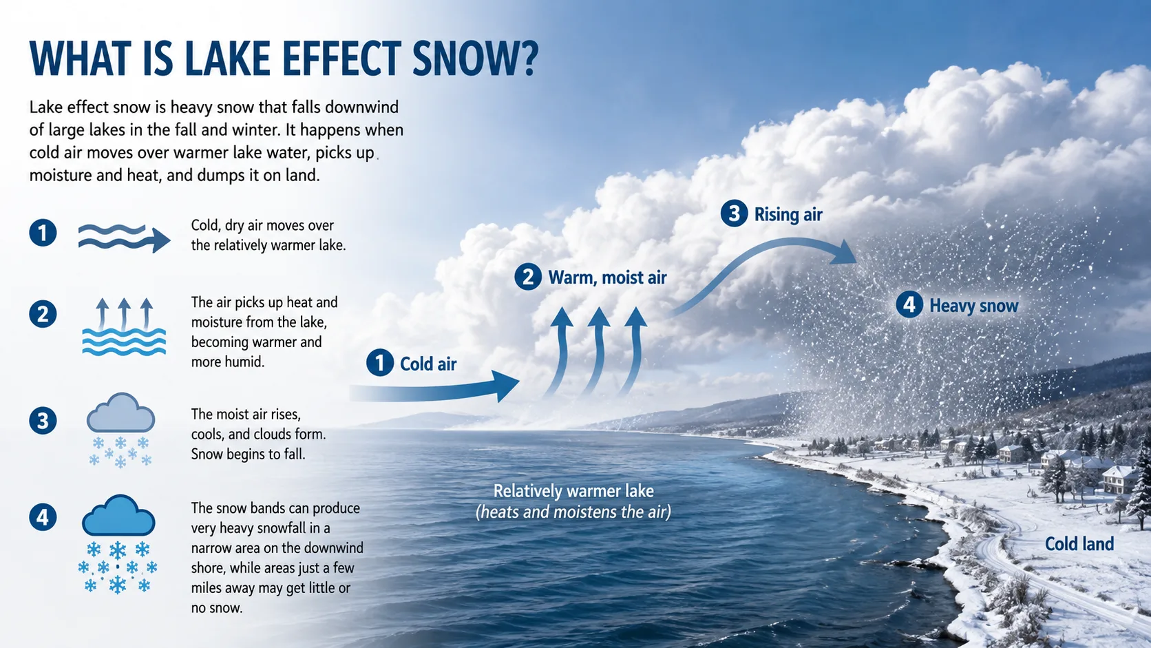 What Is Lake Effect Snow? Causes, Science & Examples