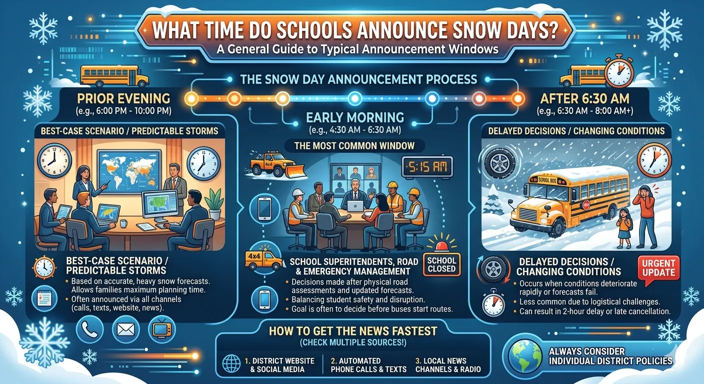 What Time Do Schools Announce Snow Days?