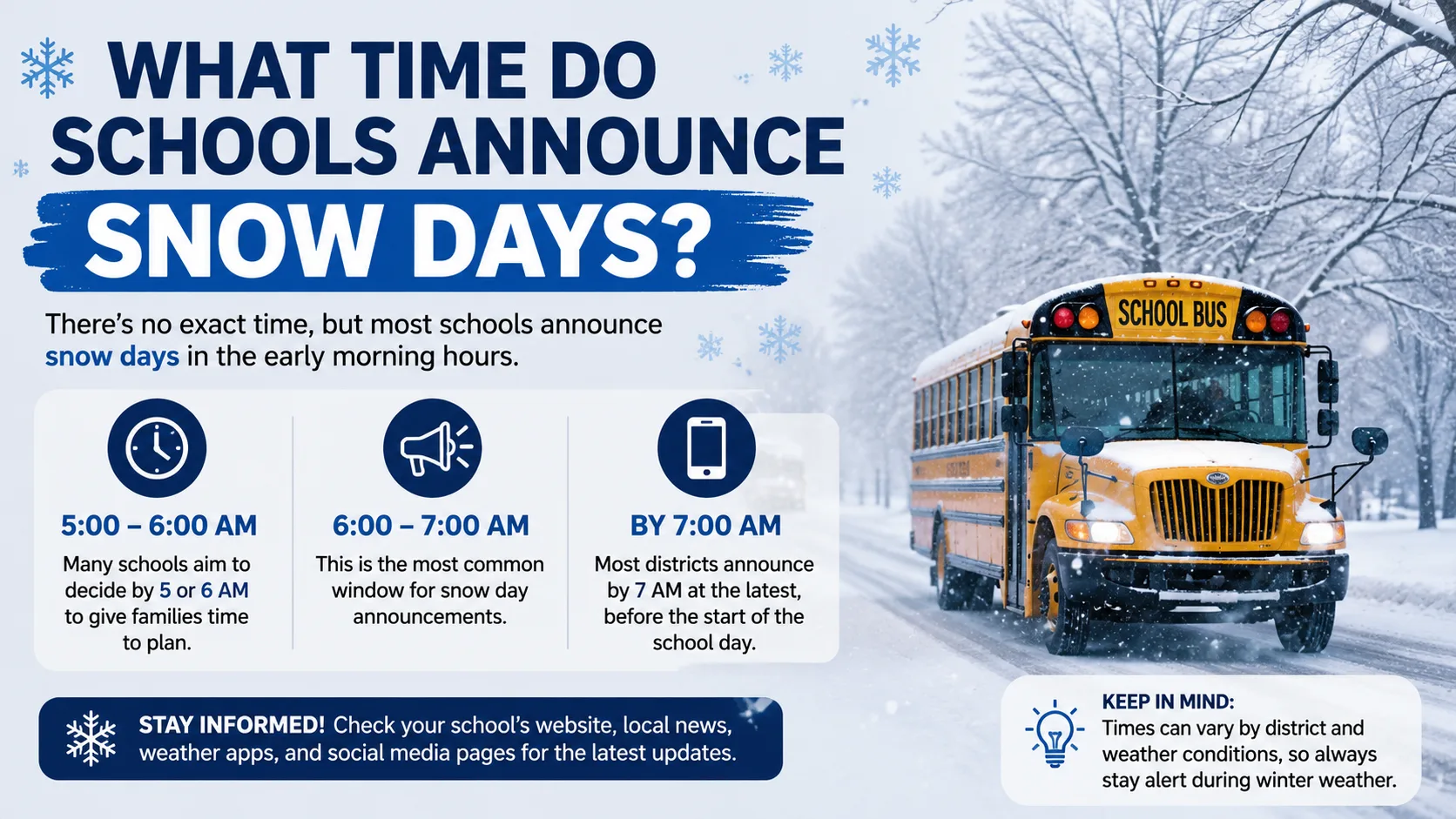 What Time Do Schools Announce Snow Days? Complete 2026 Guide